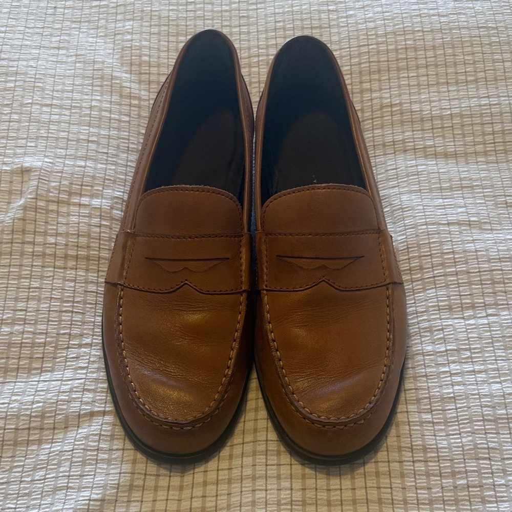Men's Brown Leather Penny Loafers